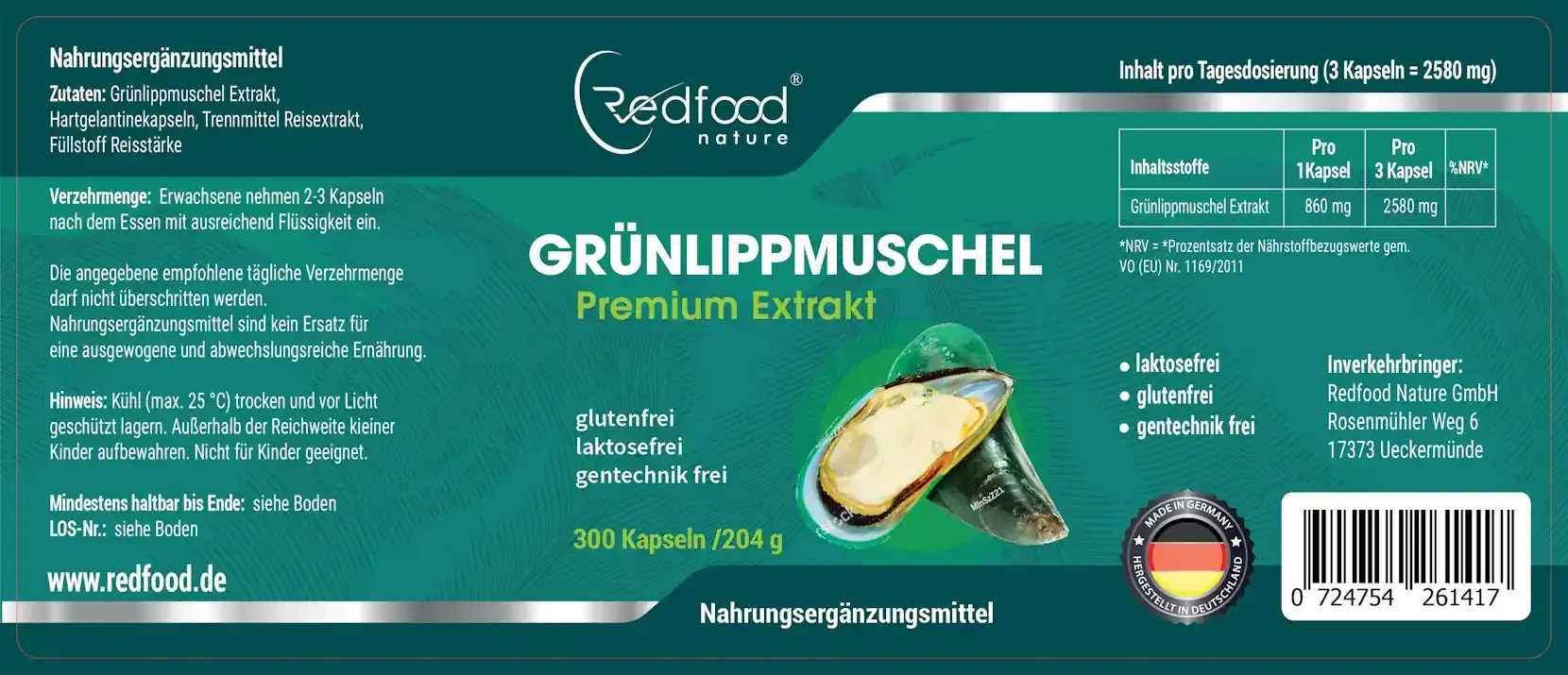 Grünlippmuschel 300 Kapseln zur Vorbeugung von Gelenkerkrankungen