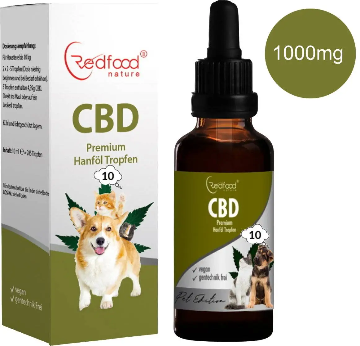 Tiere Cannabisöl Hanföl CBD Vollspektrum Hanf Öl 10% 10ml kaufen