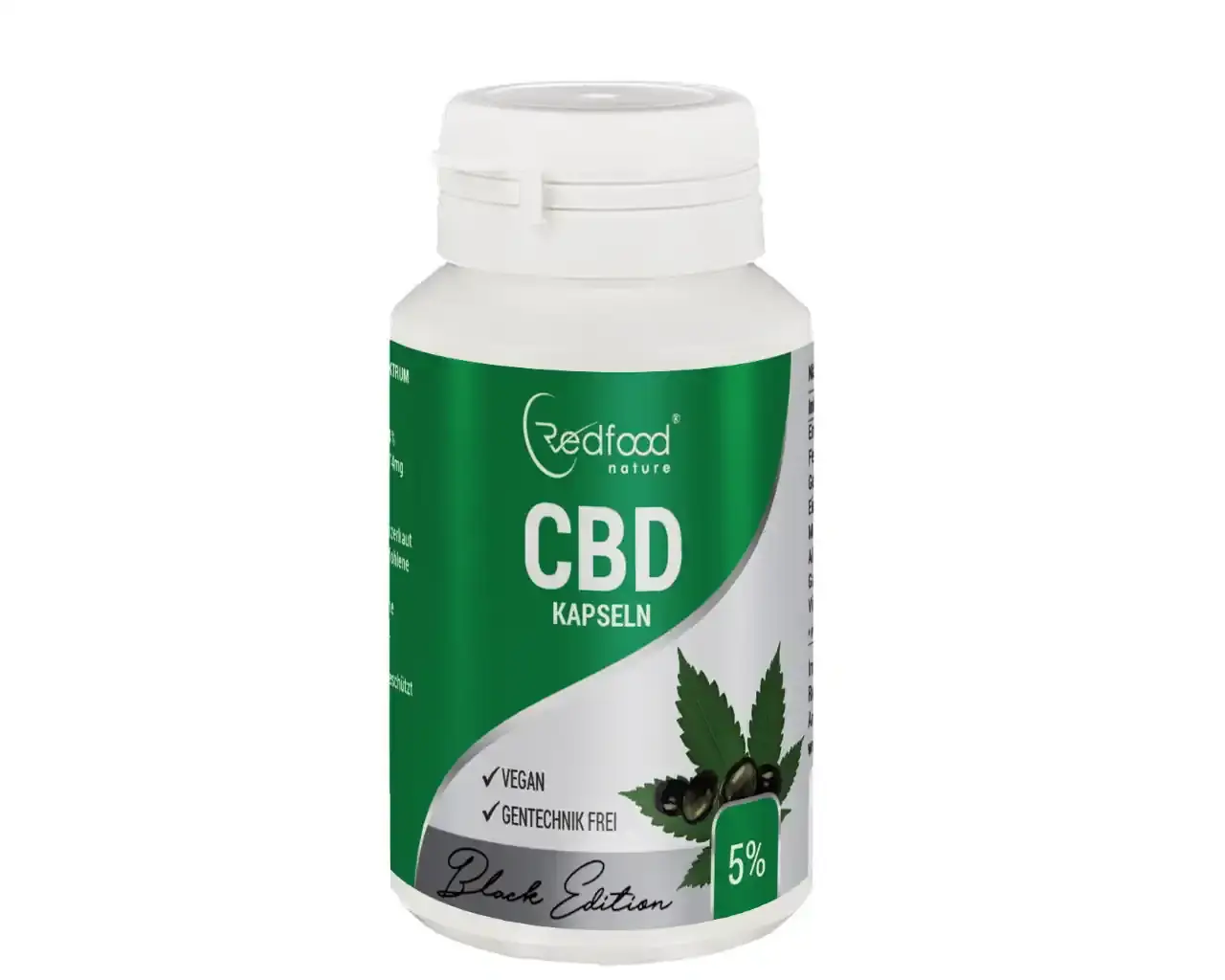 5% CBD Vollspektrum Kapseln mit 5mg Cannabis Öl