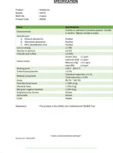 SPECIFICATION 5% Schlaftropfen mit Melantonin & Lavendel und CBD