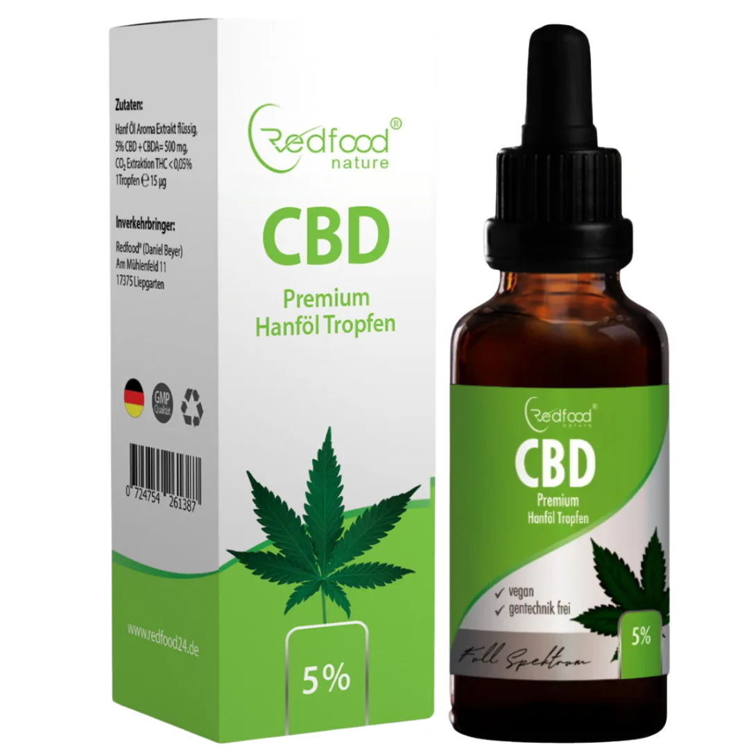 CBD ÖL 5 % Vollspektrum Hanf Öl 30ml