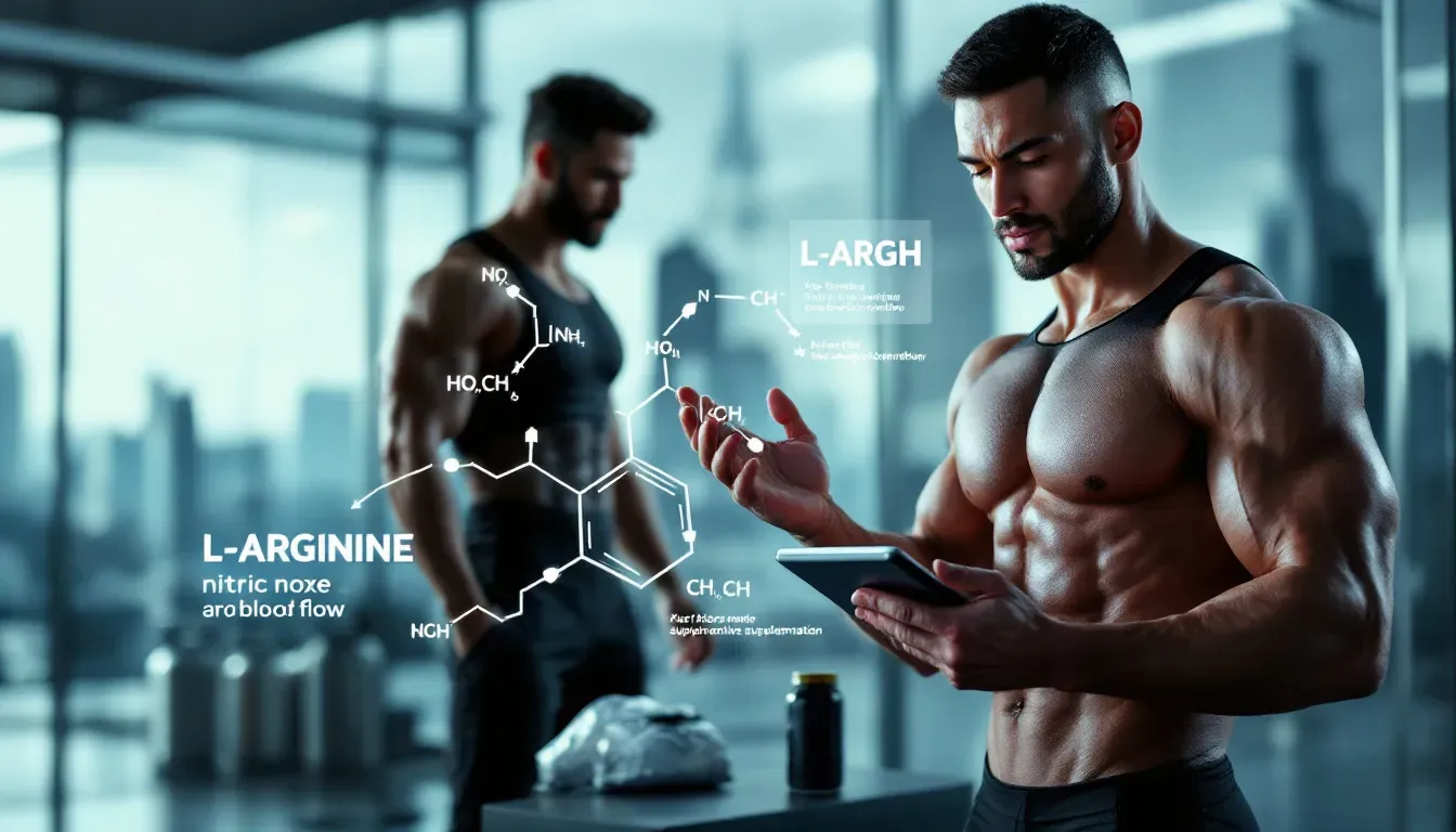 Ein Sportler, der L-Arginin für seine Fitnessroutine verwendet.